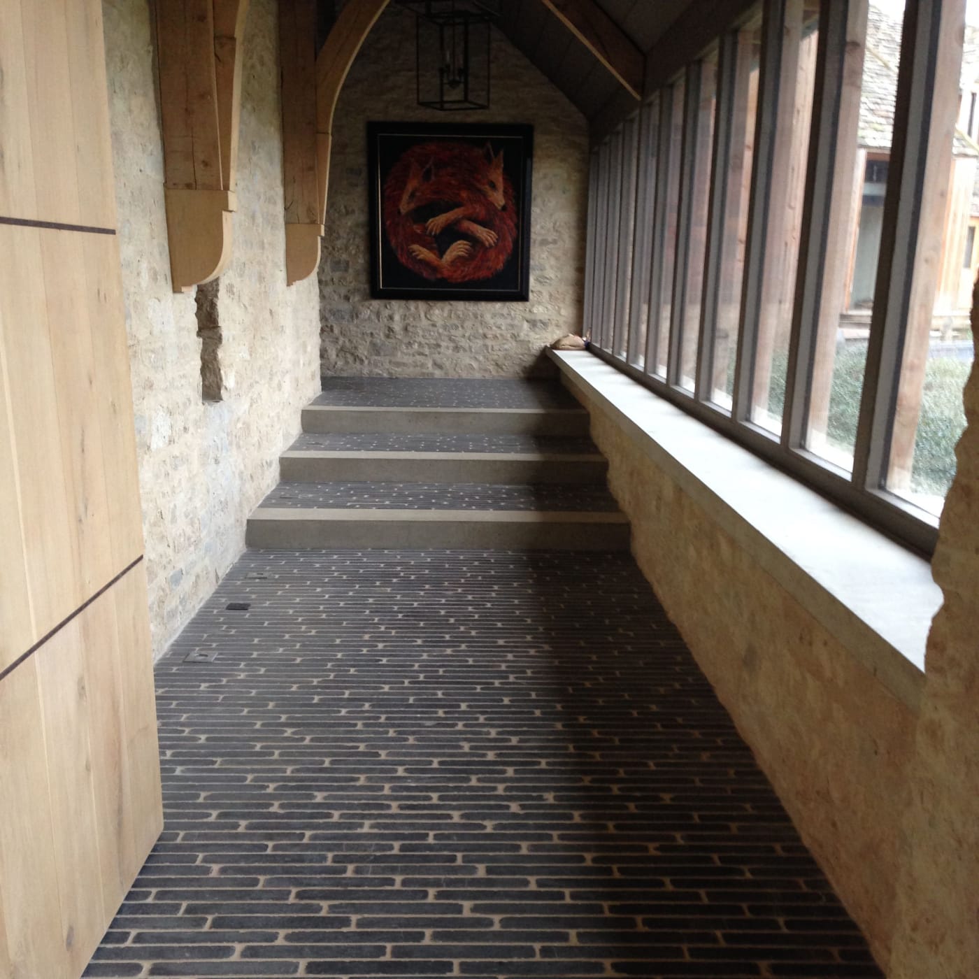 Brick Floor Tiling Completed